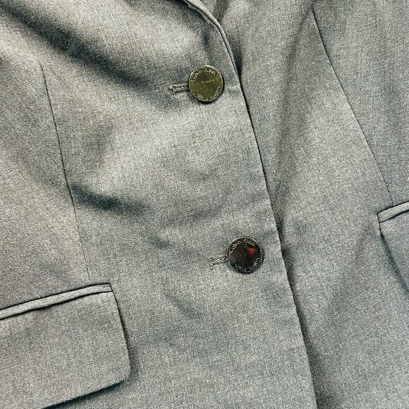 Calvin Klein Blazer Two Button Lux Blazer Dark Charcoal Gray 2 Lined Officerwear - Picture 4 of 9
